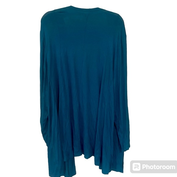 NWT Lane Bryant cardigan long, light weight, open front size 26/28 blue - Picture 5 of 6